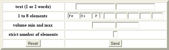 chemical element search example